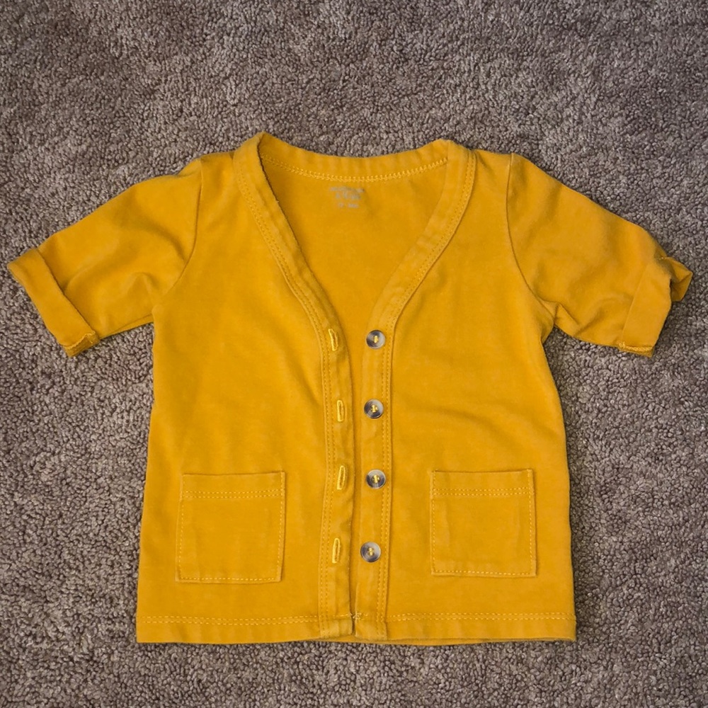 Mustard button down cardigan